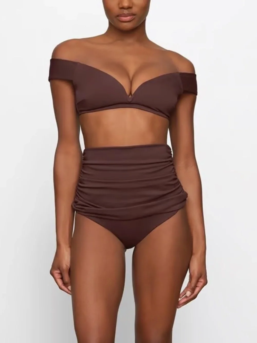 NWT Skims Sculpting Swim Off Shoulder Top & Fold Over Bottom - Size XXSmall